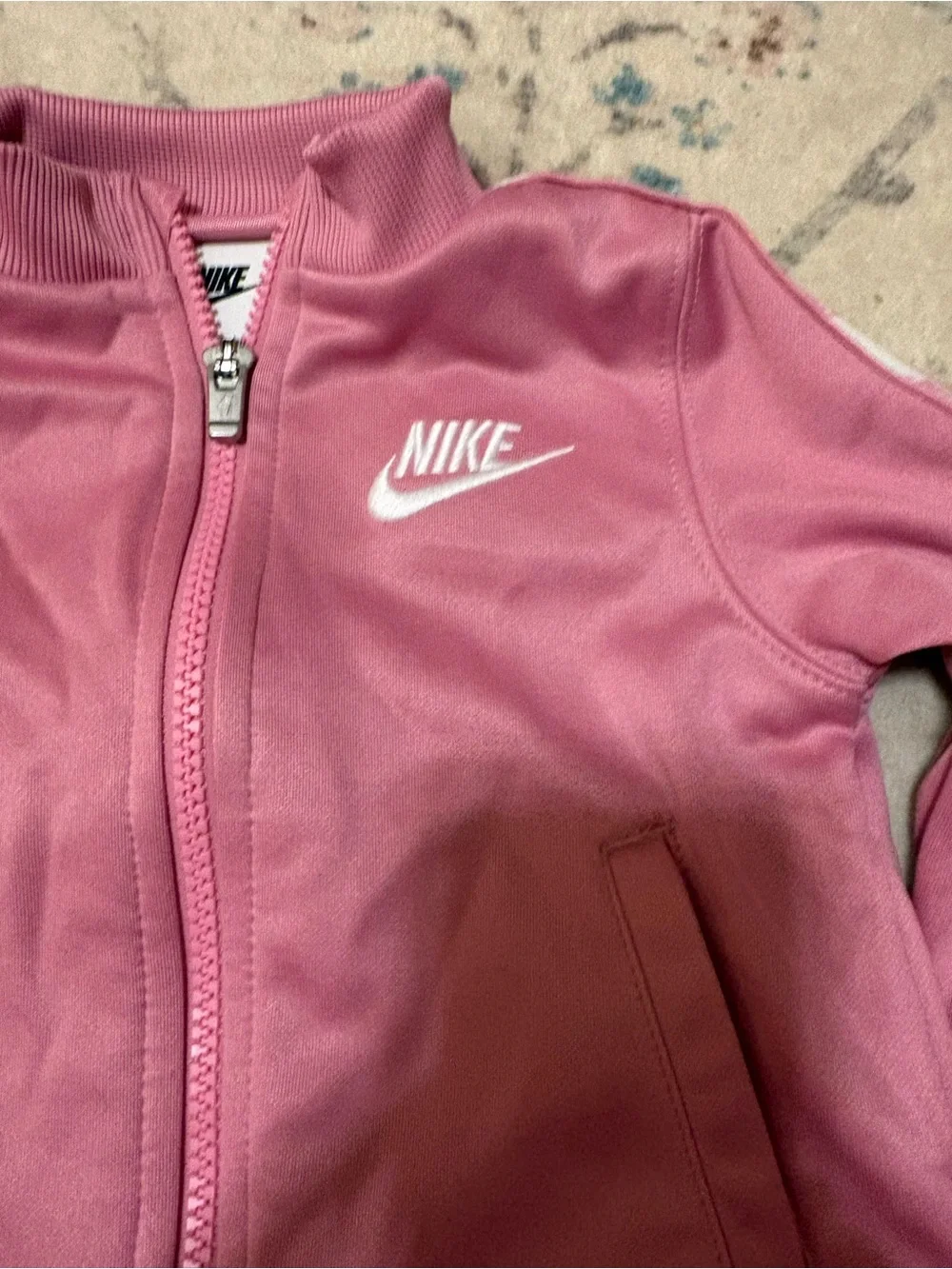 Nike Kids Rose Pink Track Jacket and Jogger Set. Size 18 Months. new!